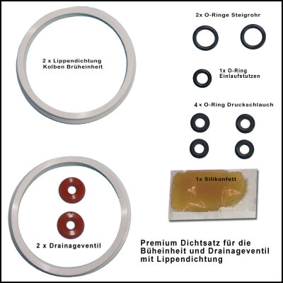 Dichtsatz AEG Cafamosa Lippendichtung + Drainageventil