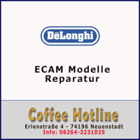 DeLonghi ECAM Modelle Festpreis Reparatur